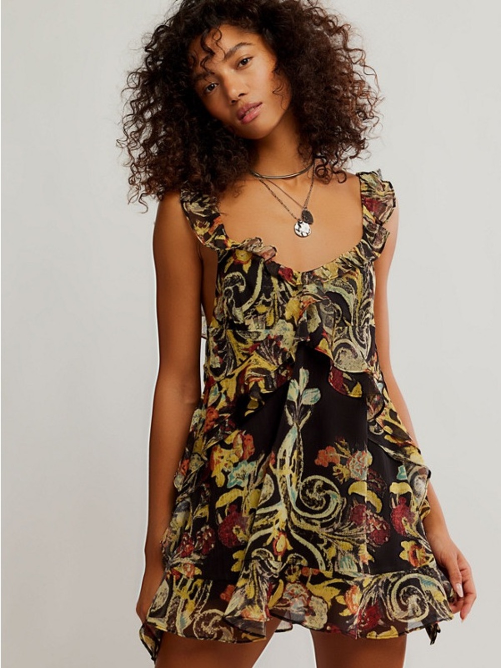 FREE PEOPLE Bali Flora Mini Dress